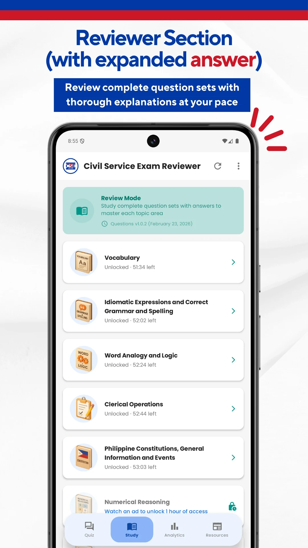 2026 Civil Service Reviewer screenshot
